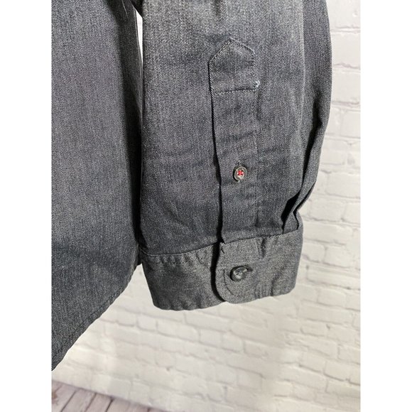 Wrangler Dark Gray Flex for Comfort Long Sleeve Button Down Collared Shirt 3XL - Picture 7 of 10